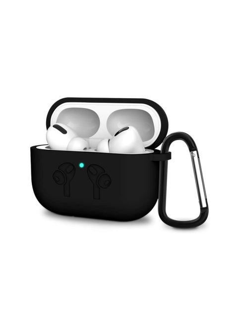 Easuny for AirPods Pro 2 Case Cover 2022 - Full Body Protective Silicone Case Compatible with New Apple AirPods Pro 2nd Generation Case, Shockproof Cover with Carabiner [Front LED Visible], Black