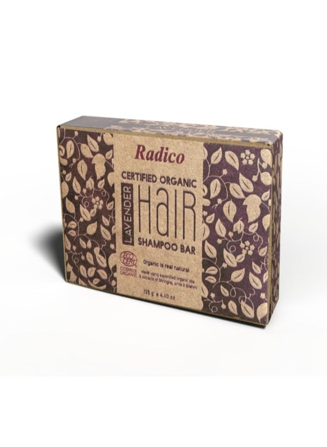 Radico Organic Hair Lavender Shampoo Bar - made with Amla, Bhringraj, Brahmi, Seed Oil and essential oils - 125 gm - Image 3