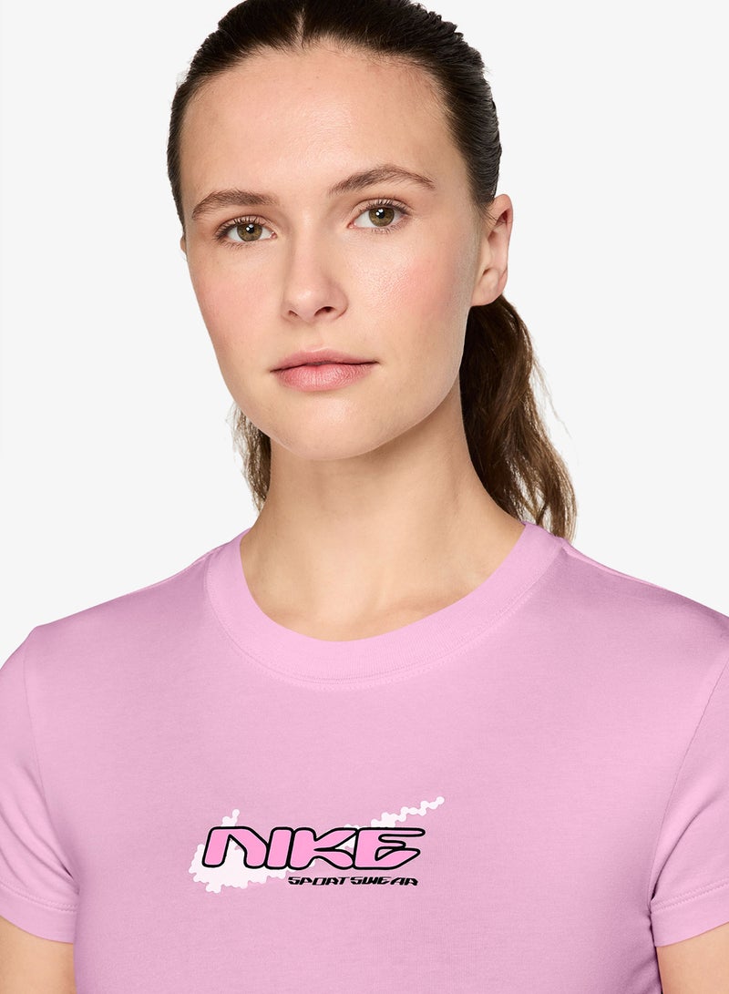 Nike Nsw Chill Knit Mid-Cropped T-Shirt - Image 2