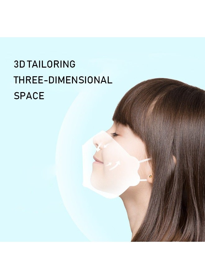 20 Pcs Cartoon Bear Disposable Face Mask for Kids, 3 Ply Breathable Comfort Mask, Face Masks for Daily Protection (White+Brown) - Image 3