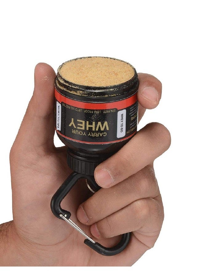 True Indian Amazing Whey loader Protein Carry Funnel Portable Protein Whey or Supplement Powder Combo Pack of 5 Carrying Whey Funnel and Container Box with Key-Chain (BLACK) - Image 4