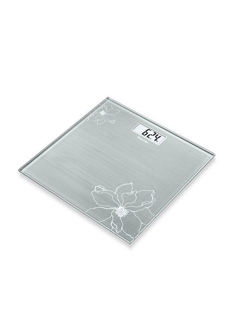 Gs 10 Glass Bathroom Scale With Easy-To-Read Lcd Display, Automatic Switch-Off, Overload Indicator,180 Kg Capacity,Slim Design Only 19 Mm And 5 Years Warranty (Gs10) (Grey), Black, (Lxwxh): 30 X 30 X 1.9 Cm