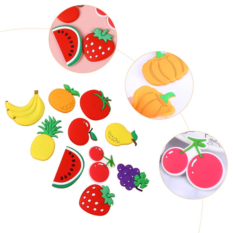 10pcs Refrigerator Magnets Fruit Magnets Kitchen Magnets Fridge Decors - Image 1