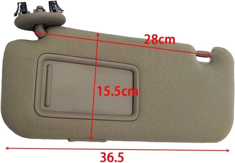 QASULER Sun Visor Pair with Mirror for Toyota Corolla - Image 2