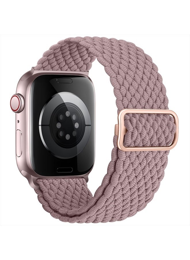 Qimela Stretchy Solo Loop Strap Compatible for Apple Watch Band 49mm 45mm 44mm 42mm for Women Men,Adjustable Elastic Breathable Nylon Braided Sport Wristband for iWatch Series SE 8 7 6 5 4 3 2 1 Ultra - Image 2