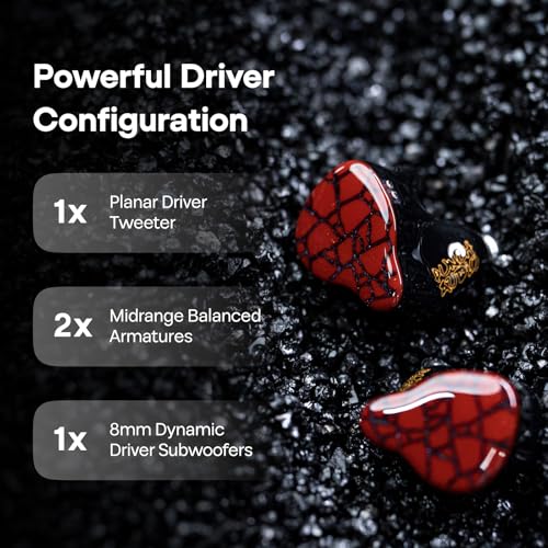 Linsoul Punch Audio Martilo in Ear Monitor, 1 Planar + 2BA + 2DD Hybrid Driver Basshead IEM Earphones, HiFi Wired Earbuds, with Precision Detail for EDM Hip-Hop Monitoring - Image 3