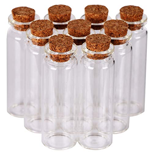 MaxMau 100 Small Glass Bottles with Cork Stoppers,15ml Glass Vials Tiny Jars for Wedding Favors Party Gift Room Decoration Seed Storing Containers Art Paint Display - Image 5