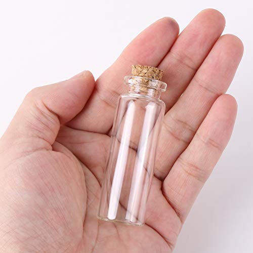 MaxMau 100 Small Glass Bottles with Cork Stoppers,15ml Glass Vials Tiny Jars for Wedding Favors Party Gift Room Decoration Seed Storing Containers Art Paint Display - Image 3
