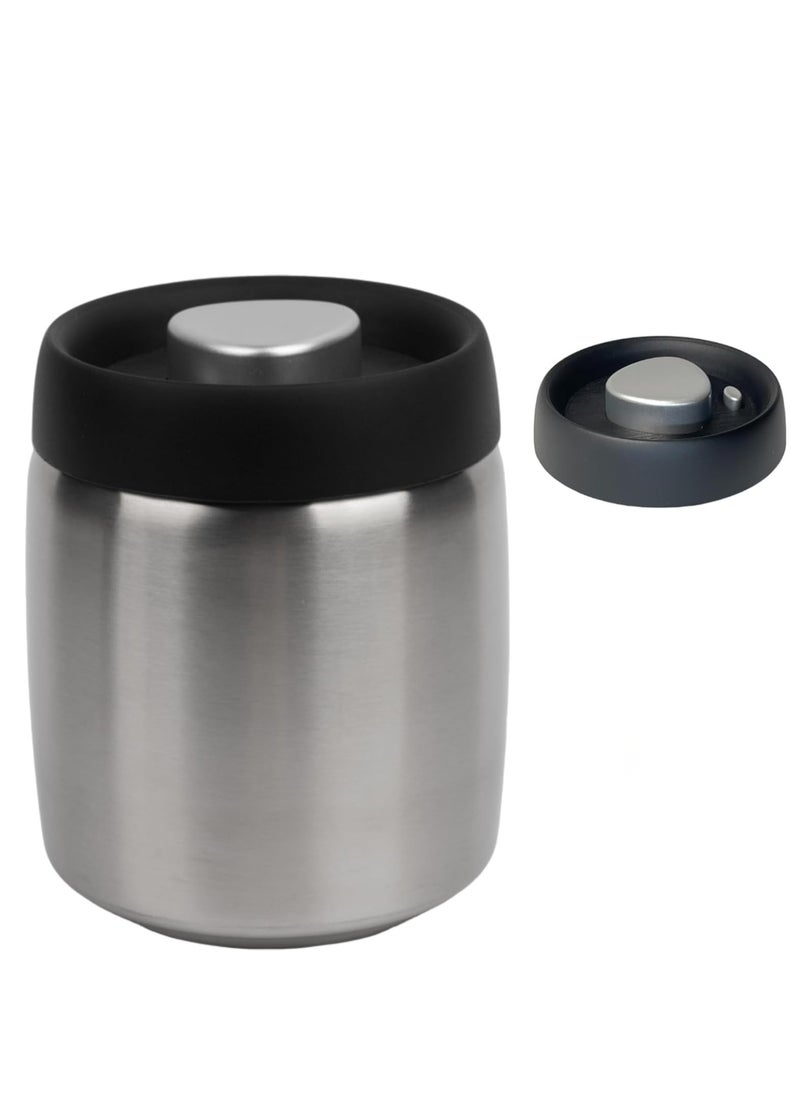 KASTWAVE 800ml Coffee Vacuum Canister, Food Storage Jars, 10.7ozStainless Steel Coffee bean Container, Food Storage Container with Airtight Lid, Push Out Excess Air Preserve Food Freshness  - Image 1