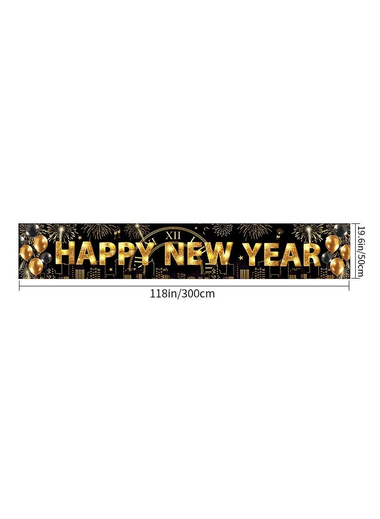 300*50cm 2025 New Year Celebration Poster, Party Supply Banner, Photo Decoration Booth - Image 3