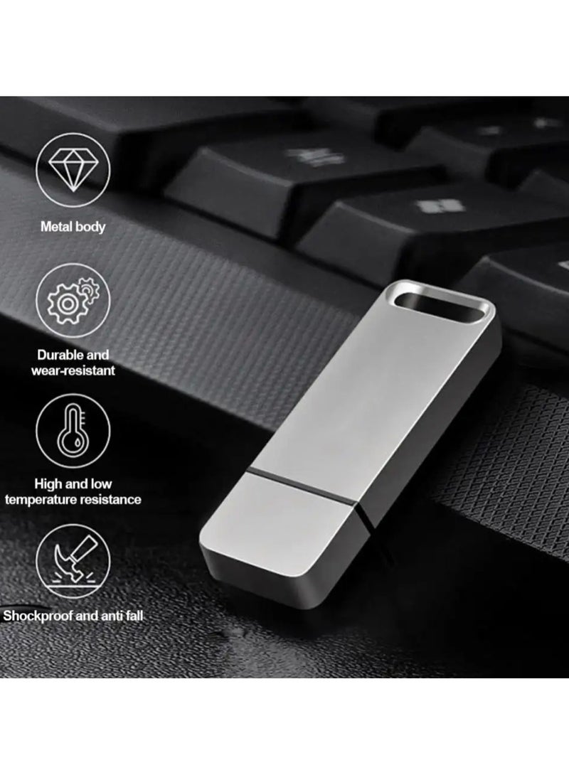 2TB USB Flash Drive High Speed with Key Slot and Cover for Optimal Protection and Waterproof OTG Memory for Smartphones, Computers, Tablets, PC, Cars and Android Devices - Image 2