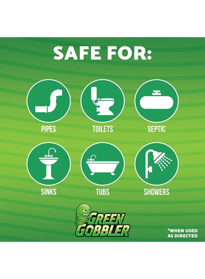 Green Gobbler أعواد تنظيف البالوعات ومزيل الروائح الكريهة برائحة منعشة لخزانات المراحيض والمغاسل ومصارف أحواض الاستحمام ومصارف الغسالات ومطاحن القمامة - 24 قطعة - Image 3
