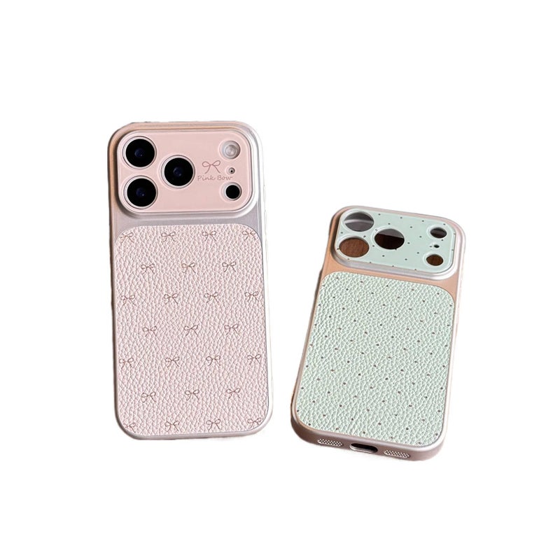 TPU Protective Case for iPhone 14 / 14 Plus / 14 Pro / 14 Pro Max with Drop Protection and Polka Dot plus Shockproof plus Bow Design plus Large Window in Polka Dot - Image 5