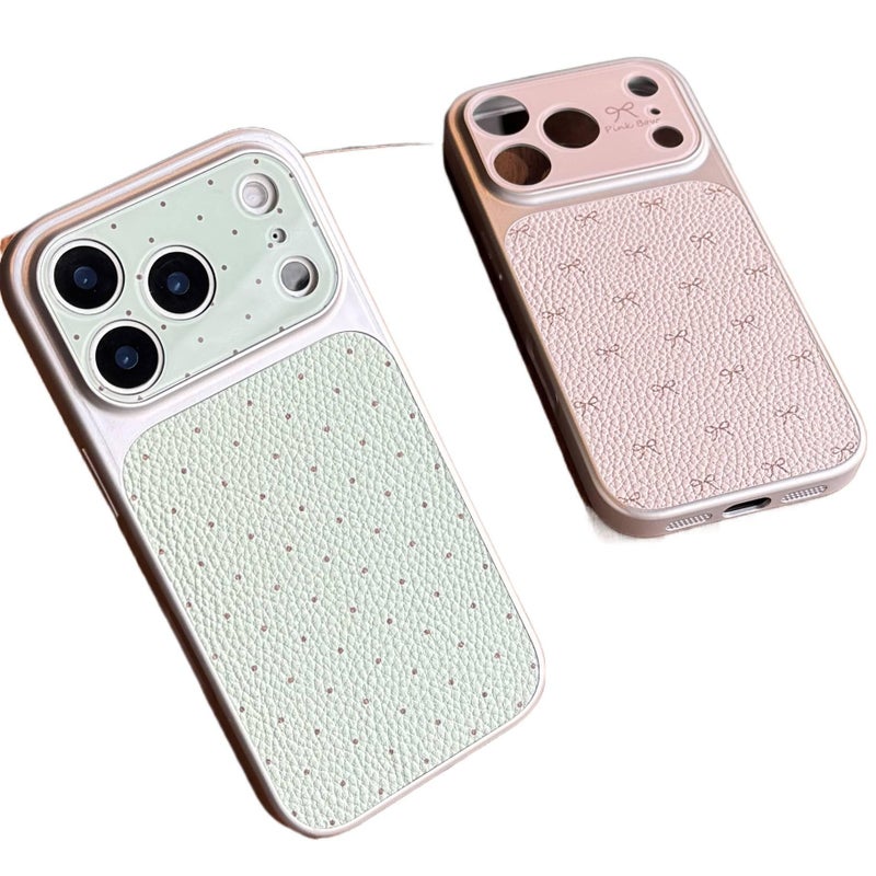 TPU Protective Case for iPhone 14 / 14 Plus / 14 Pro / 14 Pro Max with Drop Protection and Polka Dot plus Shockproof plus Bow Design plus Large Window in Polka Dot - Image 3