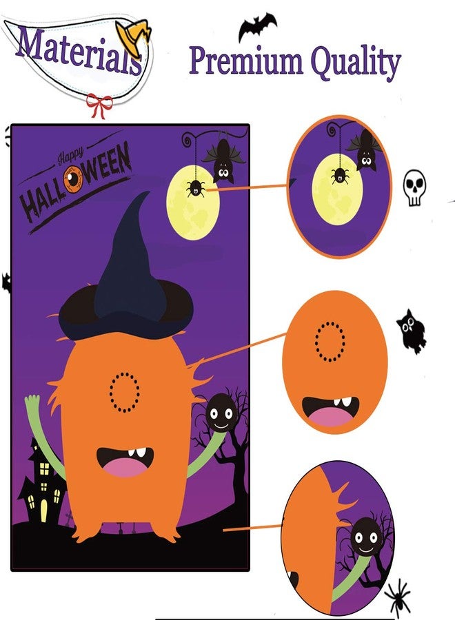 Funnlot Halloween Games for Kids Party Halloween Party Games for Kids Pin The Eye on The Monster Game Halloween Party Games Activities Halloween Pin The Tail (Pin The Eye on The Monster) - Image 4