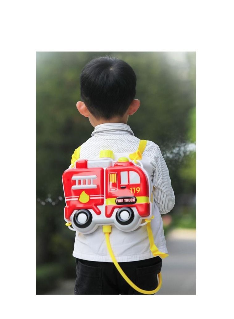Y&D Children'S Water Gun, Fire Truck Shape,Backpack Gun With 2.5L Large Capacity Tank And Adjustable Strap, Summer Swimming Pool, Beach, Outdoor Toys, Spray Toys（Red）  - Image 2