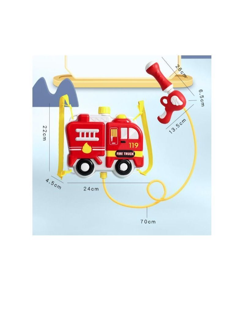 Y&D Children'S Water Gun, Fire Truck Shape,Backpack Gun With 2.5L Large Capacity Tank And Adjustable Strap, Summer Swimming Pool, Beach, Outdoor Toys, Spray Toys（Red）  - Image 3