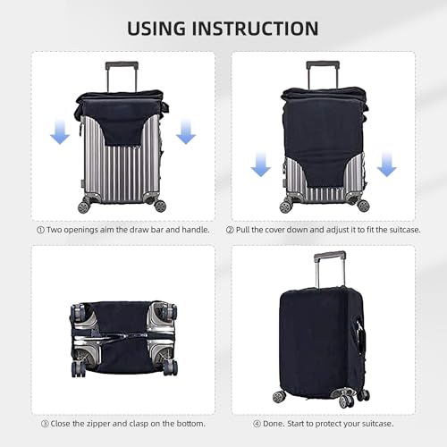 Worltoldb Tropical Flamingo Travel Luggage Cover Polyester Suitcase Protector Washable Baggage Covers Fits 18-21 Inch - Image 5