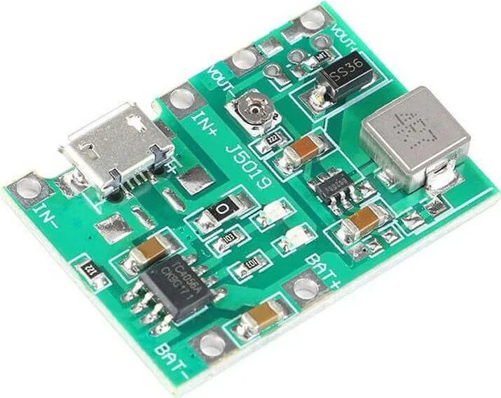 Wozlo 3.7V To 5V 9V 12V 2A Adjustable TP4056 18650 Lithium Battery Charger Discharge Micro USB Voltage Booster
