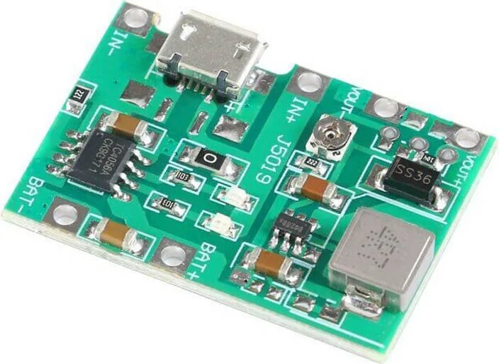 Wozlo 3.7V To 5V 9V 12V 2A Adjustable TP4056 18650 Lithium Battery Charger Discharge Micro USB Voltage Booster