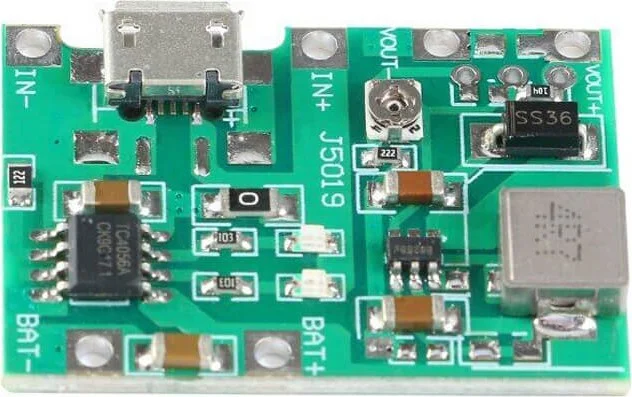 Wozlo 3.7V To 5V 9V 12V 2A Adjustable TP4056 18650 Lithium Battery Charger Discharge Micro USB Voltage Booster