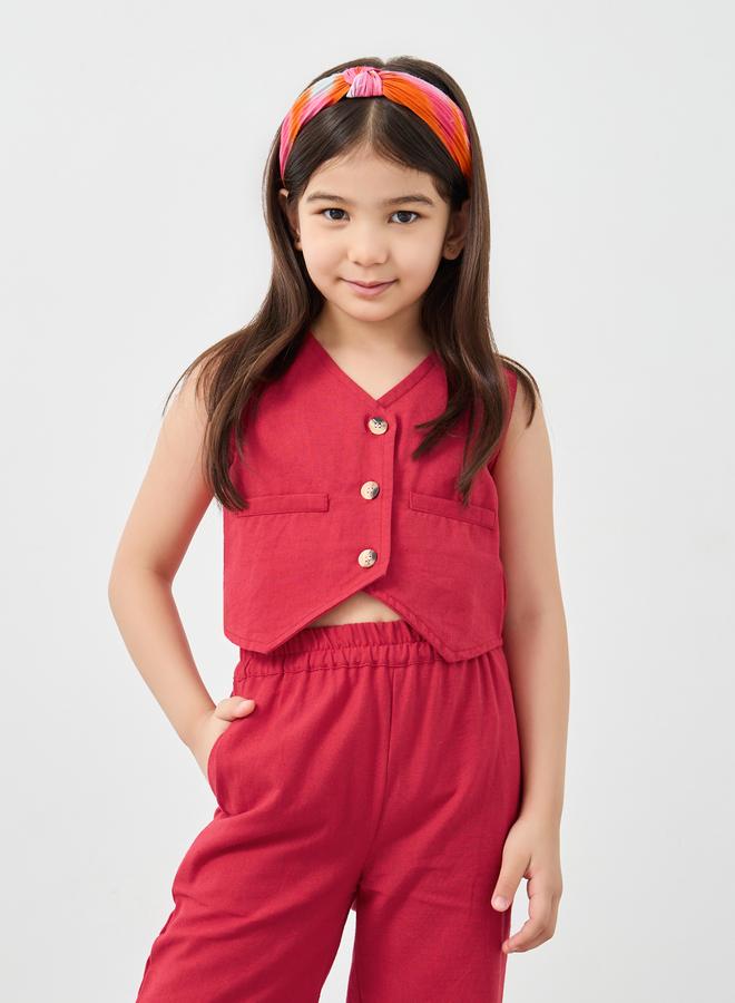 ستايلي طقم سترة بخصر بأزرار وبنطلون ستايلي - Image 2