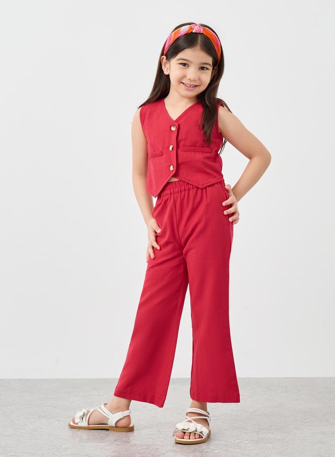 ستايلي طقم سترة بخصر بأزرار وبنطلون ستايلي - Image 1