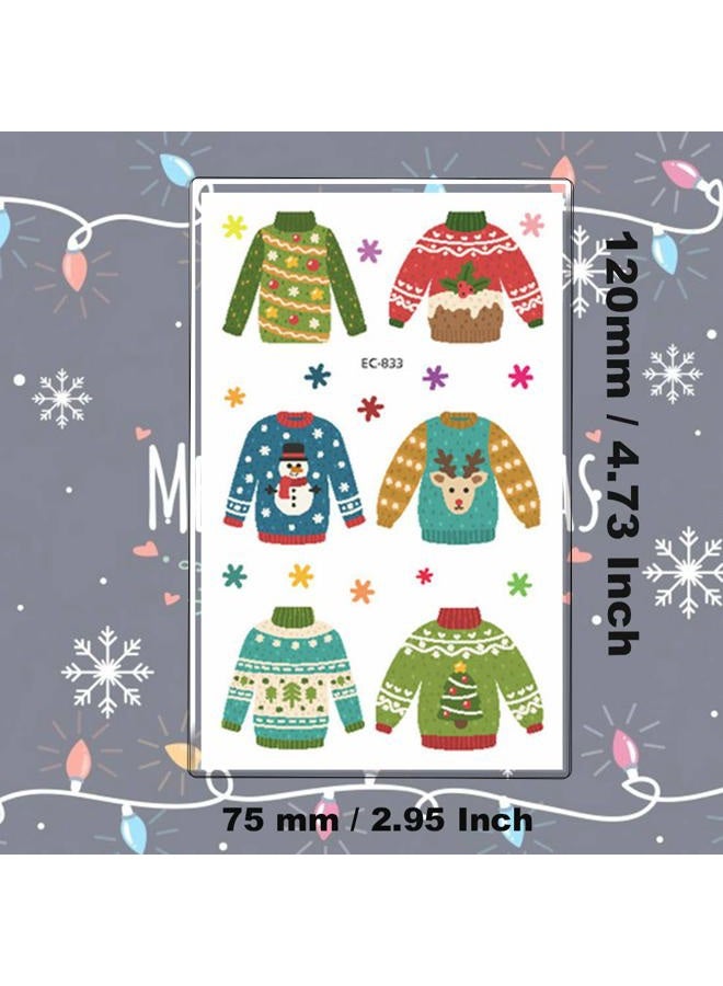 Ooopsiun Christmas Tattoos for Kids - 100 Tattoos | Party Favors & Decorations for Children, Santa Claus, Christmas Tree, Snowman, Reindeer - Image 5