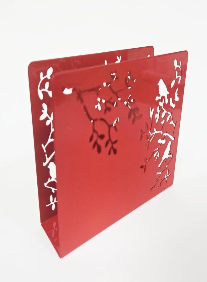 Mango Steam Tabletop Napkin/Tissue & Letter Holder for Home, Kitchen, Restaurants (Songbird, Red) - Image 3