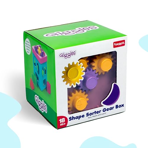 Giggles Funskool Shape Sorter Gear Box, Spin, Match & Learn with 4 Gears & 9 Multicolour Shapes, Fun Activity & Development, Educational Toy for Kids, Gift Set for Toddlers, Age 18+ Months - Image 2