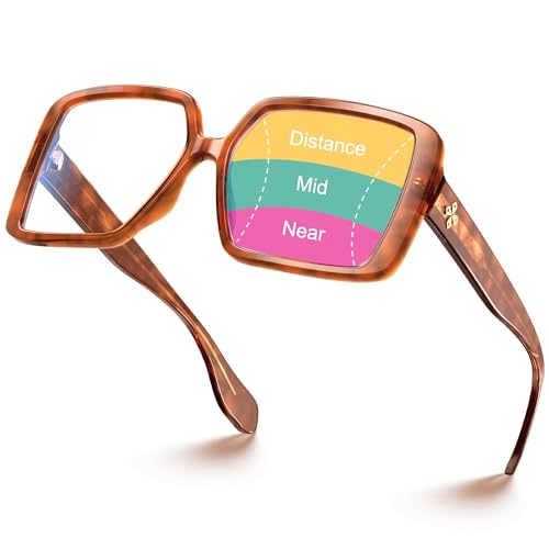 VISOONE Oversized Progressive Multifocal Anti-Fog Reading Glasses with Blue Light Blocking Fashion Readers Women Harvard - Image 1