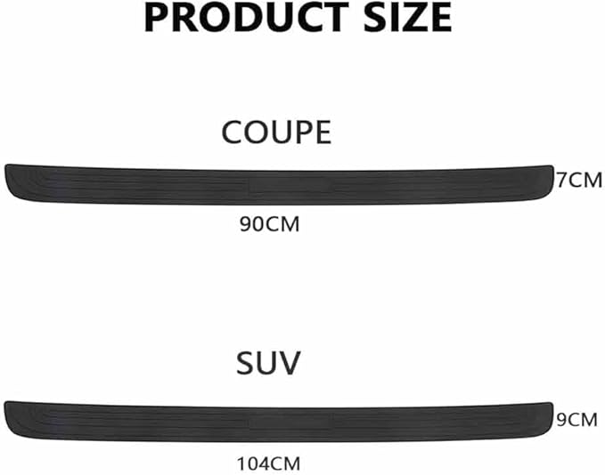 Car Rear Bumper Protector Guard for BMW X8 G09 2022-2024, Rubber Anti-Scratch Trunk Door Entry Sill Guard Strip Heavy Duty Protection Car Accessories,Black-90cm*7cm Black 90cm*7cm - Image 3