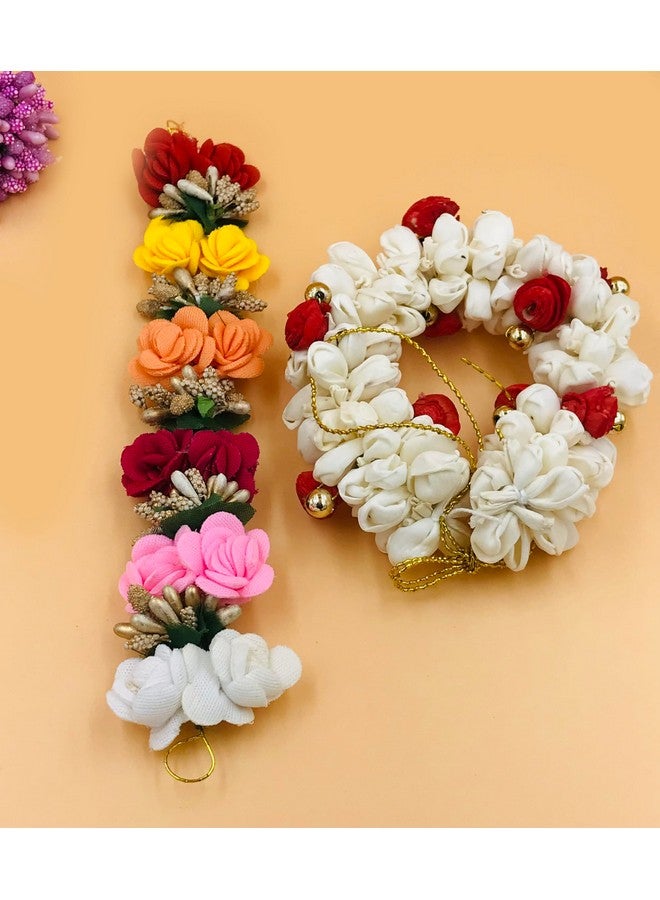 Arooman™ Mogra Hair Flower Gajra and gajra Combo (Multi Color) for Wedding and Party - Image 3