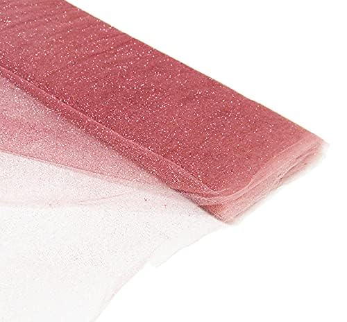 ProKart Premium Net Fabric Mesh Solid Glitter Cloth for Flower Bouquet, Trousseau Packing, Fabric for Gift Wrapping, Party Hall Decor, Sweet Boxes, Gift Decoration (5 Meters, Rani Pink) - Image 2