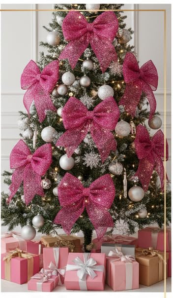 ProKart Premium Net Fabric Mesh Solid Glitter Cloth for Flower Bouquet, Trousseau Packing, Fabric for Gift Wrapping, Party Hall Decor, Sweet Boxes, Gift Decoration (5 Meters, Rani Pink) - Image 5