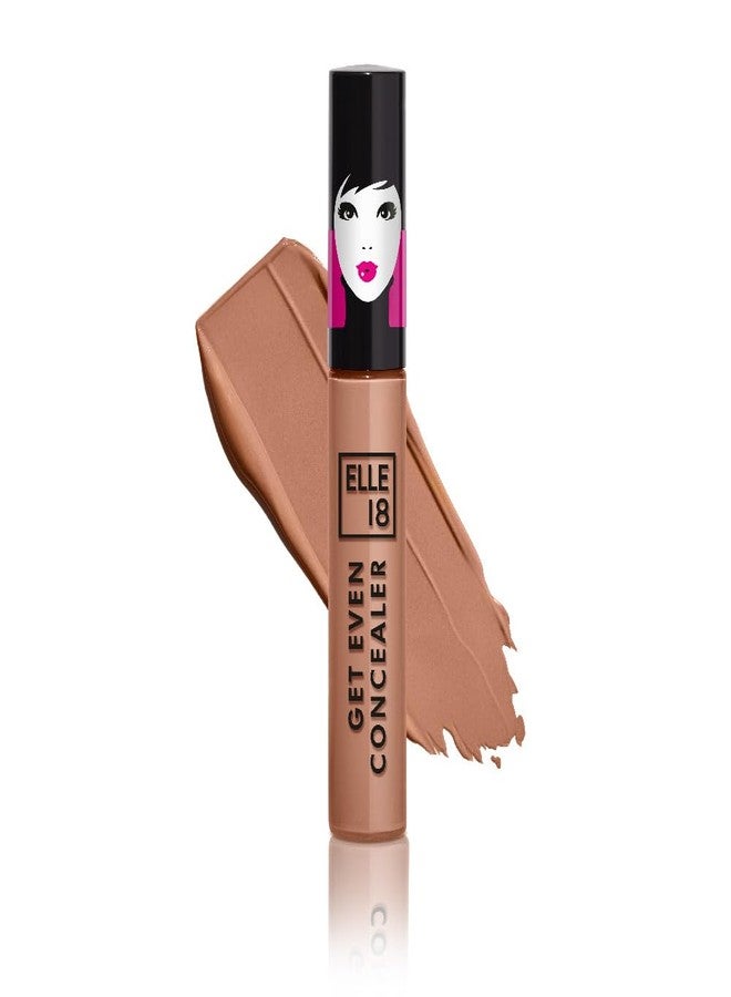Elle 18 Natural Liquid Elle18 Get Even Concealer, Coral, Buildable Coverage, Covers Dark Spots, Under-Eye & Fine Lines, Crease Resistant, Infused With Niacinamide| 5.4Ml - Image 1