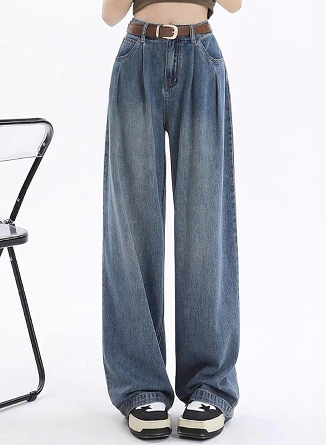YUNIQEE Blue Straight Fit High-Rise Light Fade Jeans - Image 1