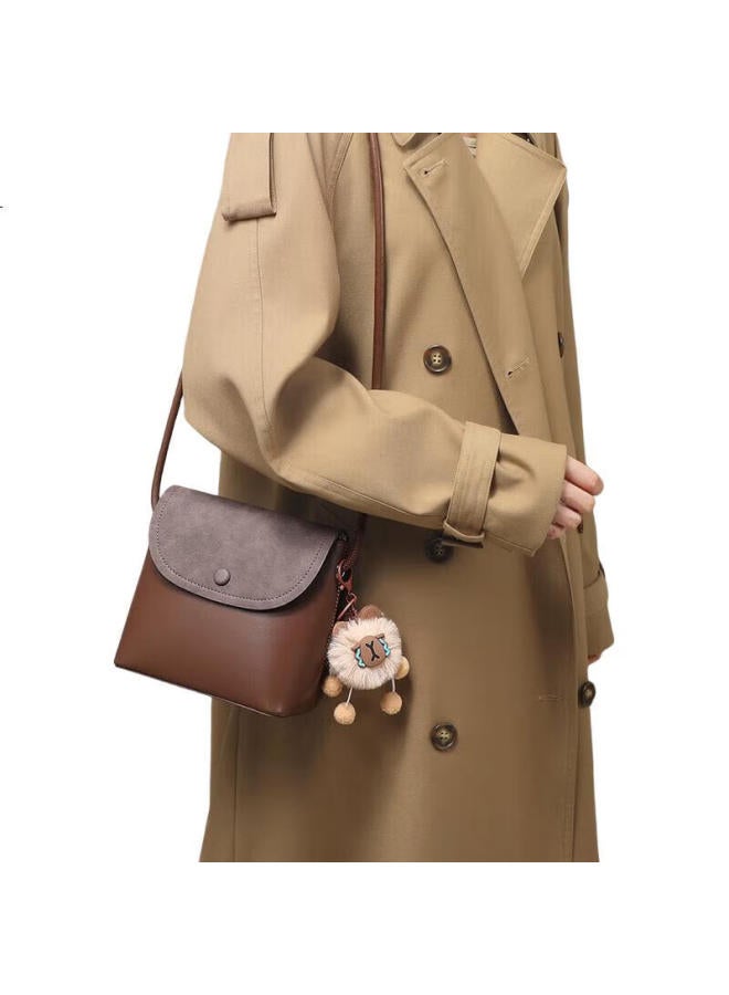 Viney Cowhide Crossbody Bag For Women, Stylish And Chic Single Shoulder Bag, Birthday Gift With High-End Feel, Perfect For Girlfriend Or Wife - Image 2