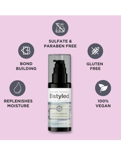 Jerome Russell BStyled Hair Serum Protect and Moisturise Hair Enriched with Marula Oil UV Filters and Bond Building Technology Vegan Friendly Hair Care 50ml  - Image 2