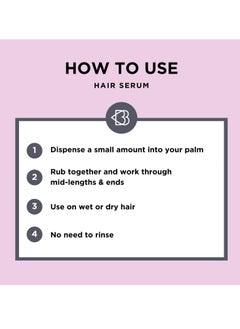 Jerome Russell BStyled Hair Serum Protect and Moisturise Hair Enriched with Marula Oil UV Filters and Bond Building Technology Vegan Friendly Hair Care 50ml  - Image 3