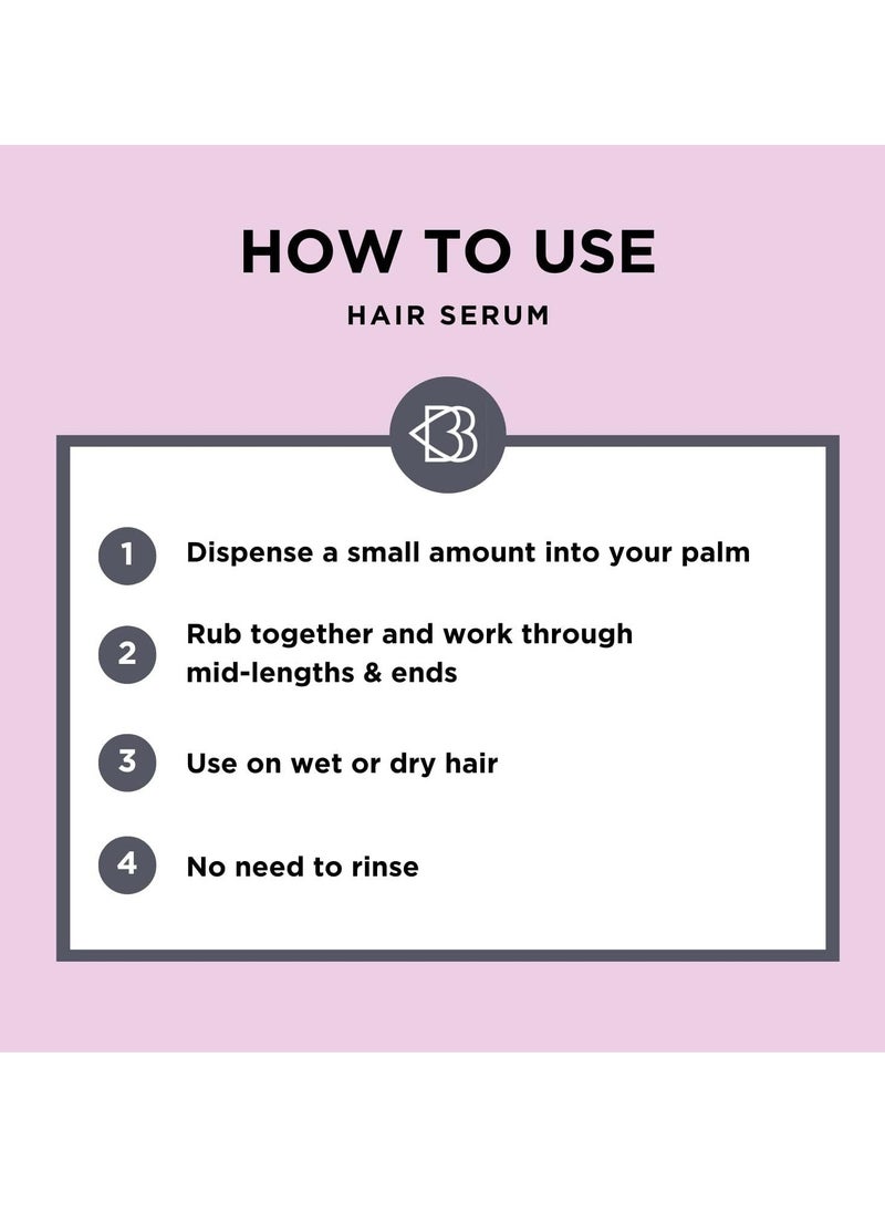 Jerome Russell BStyled Hair Serum Protect and Moisturise Hair Enriched with Marula Oil UV Filters and Bond Building Technology Vegan Friendly Hair Care 50ml  - Image 3