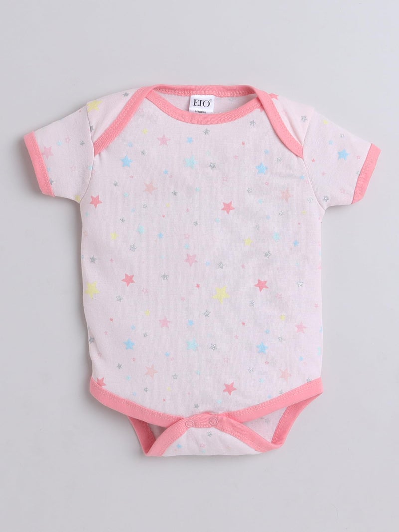 EIO Newborn Baby Cotton Romper Sleepsuit | Half Sleeve Jumpsuit Bodysuit for Boys & Girls | Soft Breathable Baby Clothes Combo Pack - Image 4