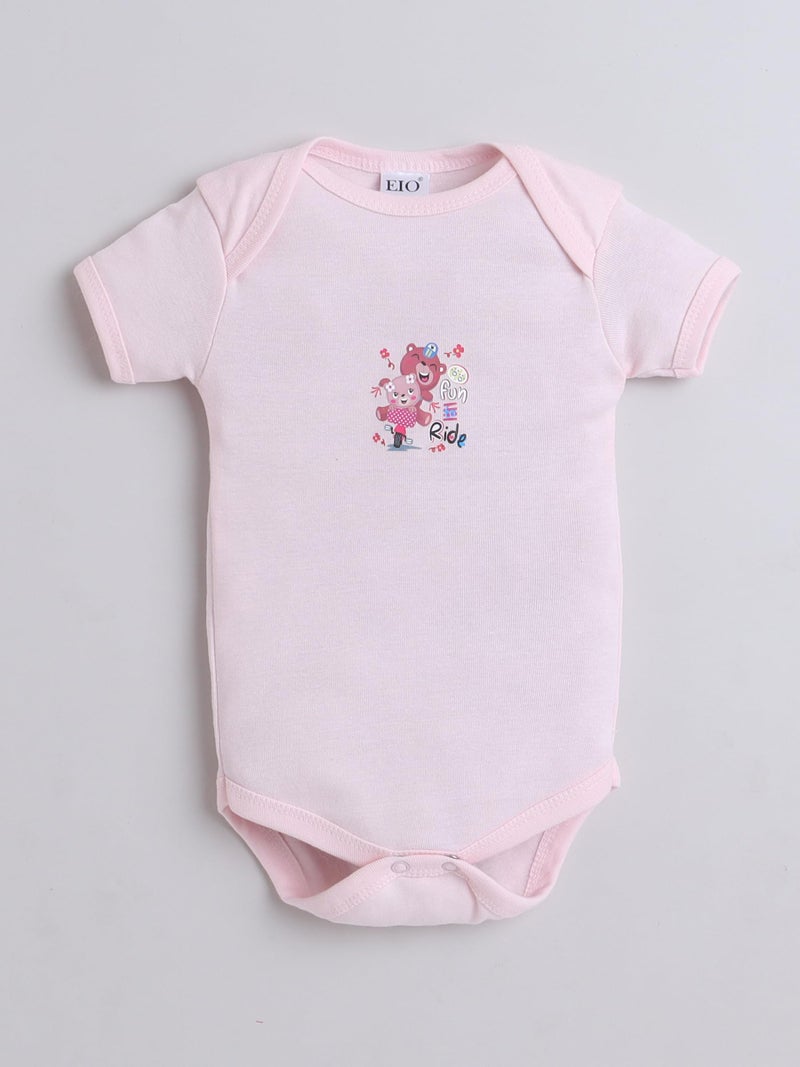 EIO Newborn Baby Cotton Romper Sleepsuit | Half Sleeve Jumpsuit Bodysuit for Boys & Girls | Soft Breathable Baby Clothes Combo Pack - Image 5