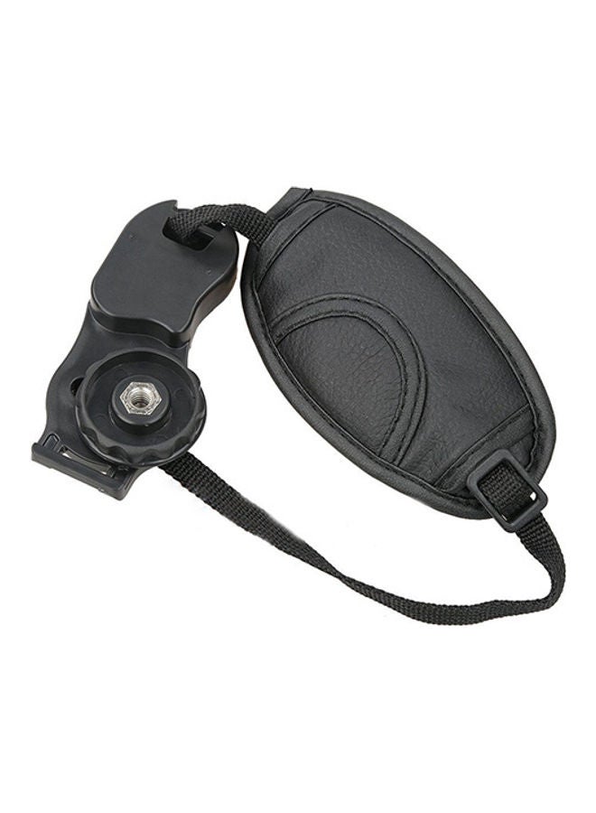 NIBEMINENT Soft Faux Leather Hand Grip Wrist Strap Black  - Image 4