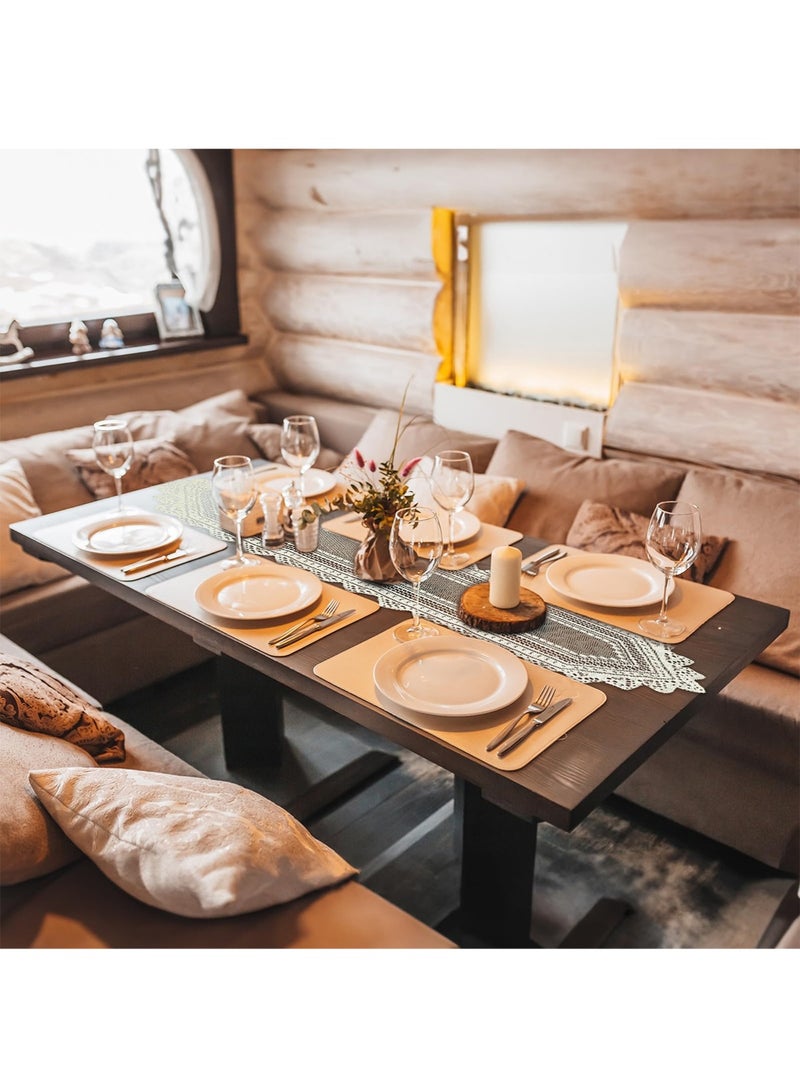 YOONISPRO Cotton Lace Table Runner 114×33cm – Handmade-Style Crochet Decorative Table Cover, Elegant Lace Decor for Dining Table, Coffee Table & Dresser - Image 5