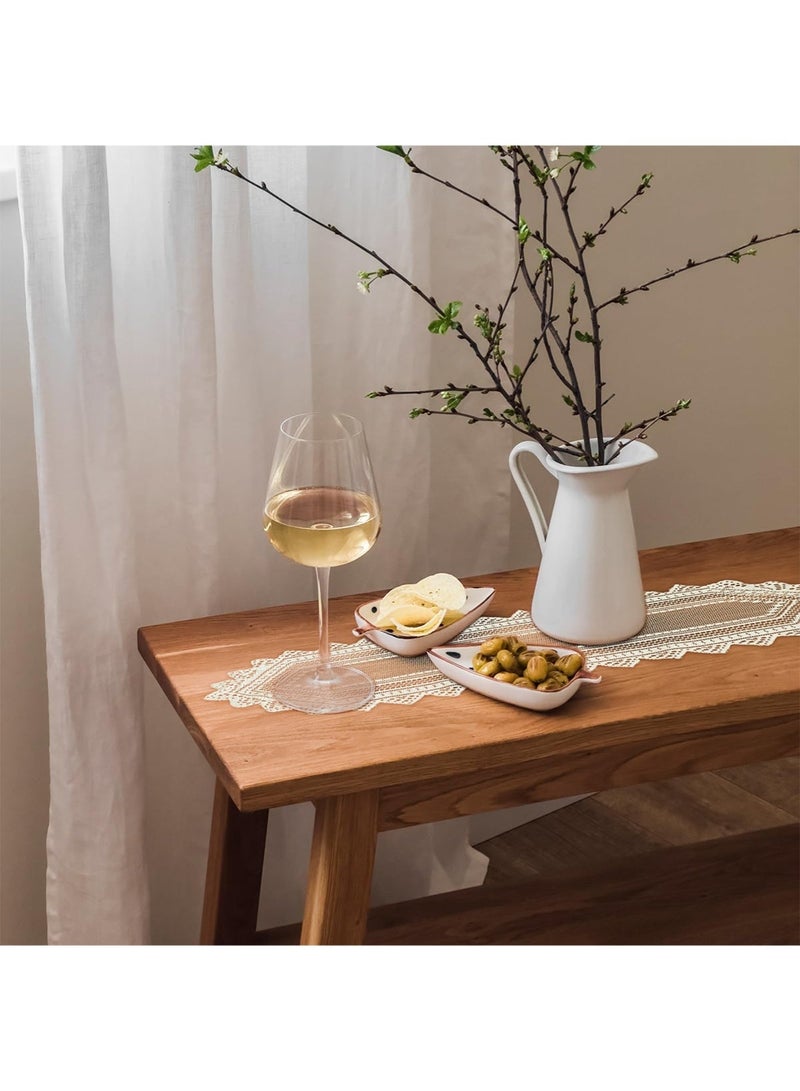 YOONISPRO Cotton Lace Table Runner 114×33cm – Handmade-Style Crochet Decorative Table Cover, Elegant Lace Decor for Dining Table, Coffee Table & Dresser - Image 1