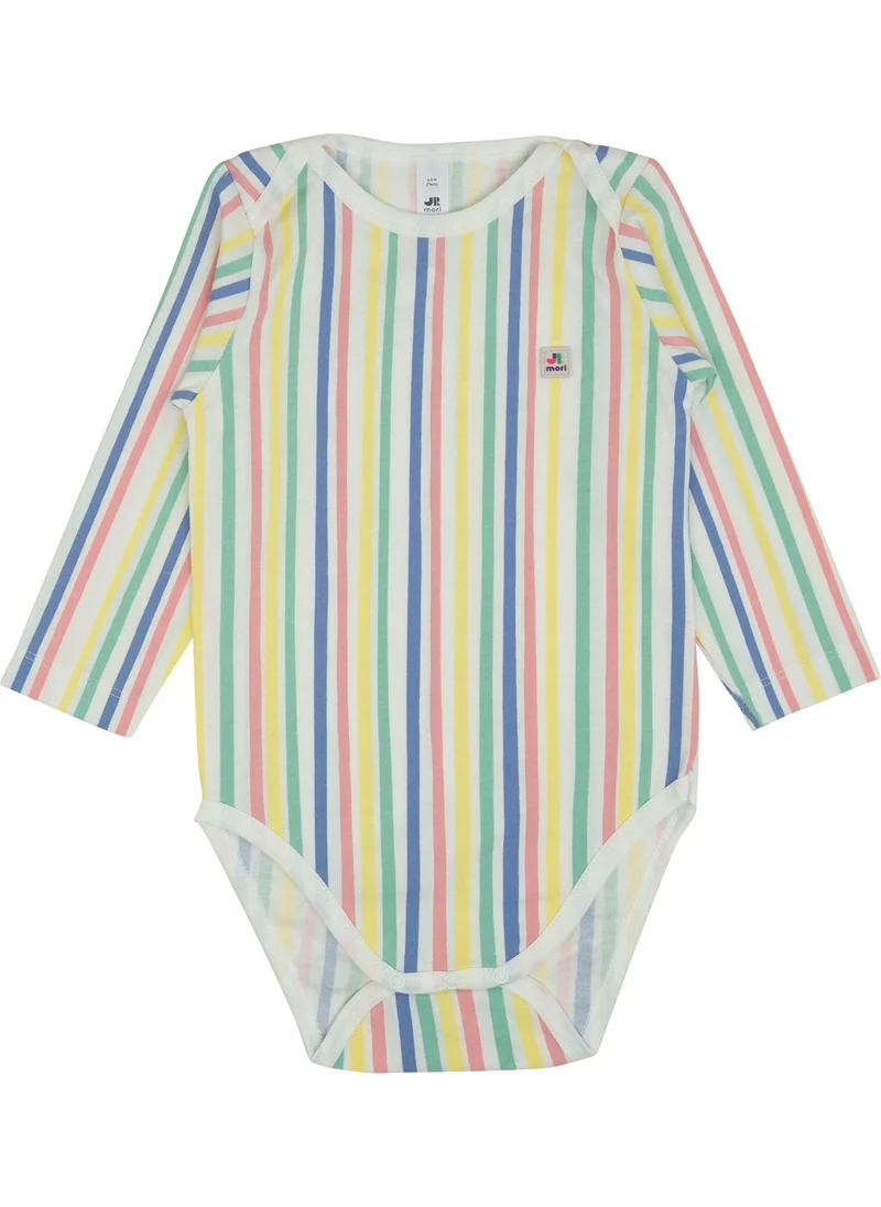 Jrmori Stripe Printed Long Sleeve Bodysuit