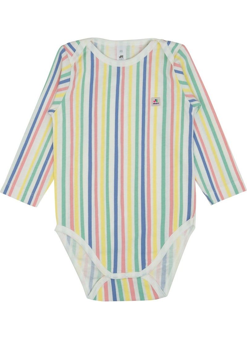 Jrmori Stripe Printed Long Sleeve Bodysuit  - Image 1