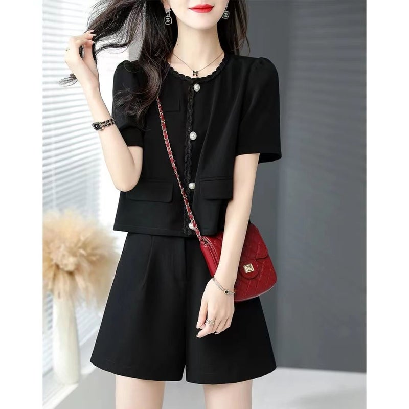 2024 Summer Chic Two-Piece Casual Set Black 