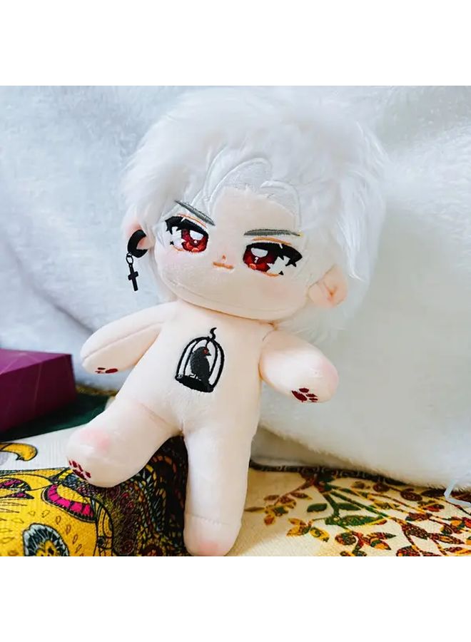 White Hair Bird Doll With Skeleton 8 Inch Plush Collectible Figurine - Image 3